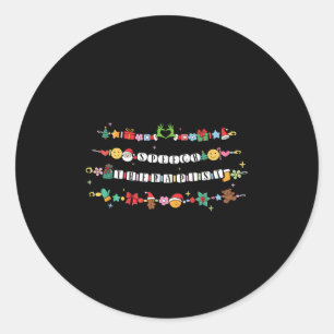 Sprechtherapie-Armband Weihnachten Freundschaft Sl Runder Aufkleber