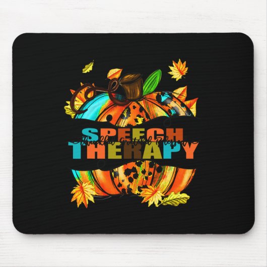 Sprechtherapie dankbar dankbar, gesegnet Herbst Fa Mousepad (Vorne)