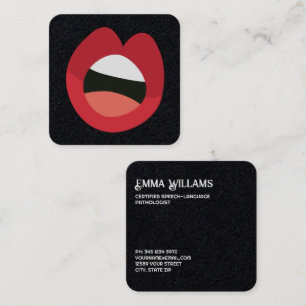 Sprechtherapie Quadratische Visitenkarte