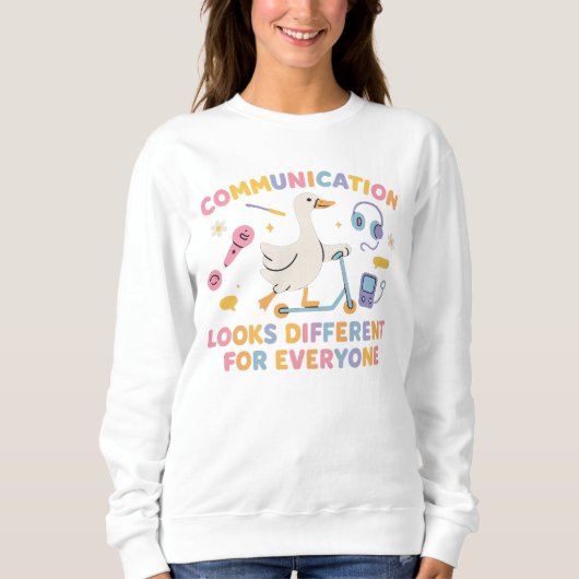 Sprechtherapie SLP Albern Gänsekommunikation sieht Sweatshirt (Vorderseite)