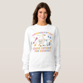Sprechtherapie SLP Albern Gänsekommunikation sieht Sweatshirt (Vorne ganz)