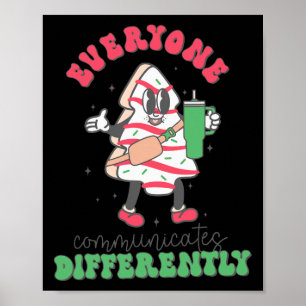 Sprechtherapie Weihnachten Jeder kommunizieren Dif Poster