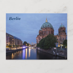 Spree und Kathedrale in Berlin, Deutschland Postkarte