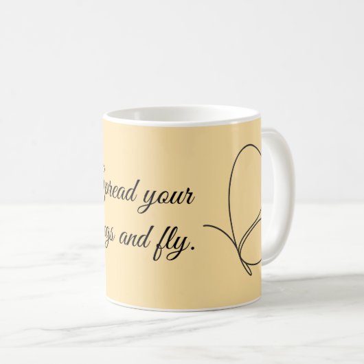 Spreizen Sie Ihre Flügel und Fliegen - Schmetterli Kaffeetasse (VorderseiteRechts)