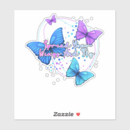 Spreizen Sie Ihre Flügel und fliegen Sie Schmetter Aufkleber