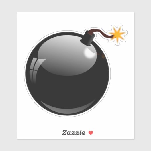 Sprengbombe Aufkleber (Blatt)