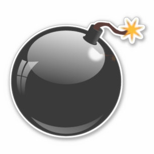 Sprengbombe Aufkleber