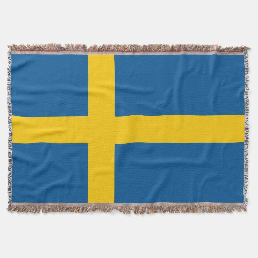 Sprengdecke aus schwedischer Flagge | Schweden Sto Decke (Vorderseite)