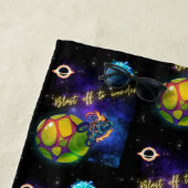 Sprengen Sie sich aus Strandtuch (Beispiel)