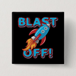 Sprengen Sie weg Rocket-Schiff Button