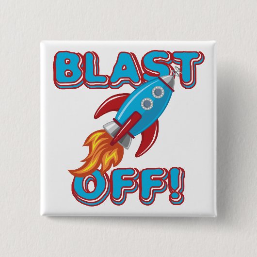 Sprengen Sie weg Rocket-Schiff Button (Vorderseite)
