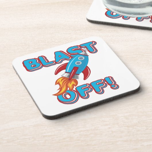 Sprengen Sie weg Rocket-Schiff Getränkeuntersetzer (Linke Seite)