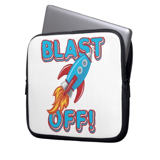 Sprengen Sie weg Rocket-Schiff Laptopschutzhülle (Vorderseite Links)