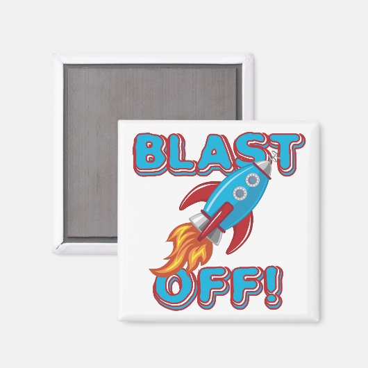 Sprengen Sie weg Rocket-Schiff Magnet (Vorderseite/Rückseite)