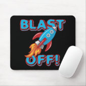 Sprengen Sie weg Rocket-Schiff Mousepad (Mit Mouse)