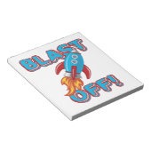 Sprengen Sie weg Rocket-Schiff Notizblock (angewinkelt)