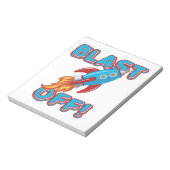 Sprengen Sie weg Rocket-Schiff Notizblock (Rotiert)