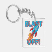 Sprengen Sie weg Rocket-Schiff Schlüsselanhänger (Vorderseite links)