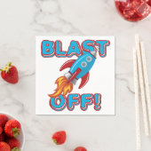 Sprengen Sie weg Rocket-Schiff Serviette (Beispiel)