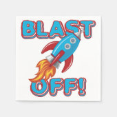 Sprengen Sie weg Rocket-Schiff Serviette (Vorderseite)