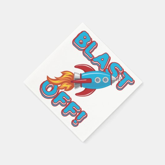 Sprengen Sie weg Rocket-Schiff Serviette (Ecke)