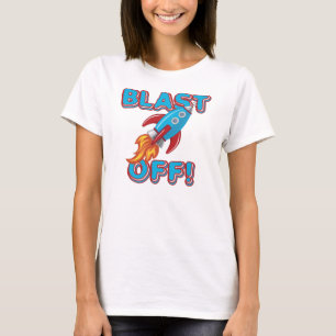 Sprengen Sie weg Rocket-Schiff T-Shirt