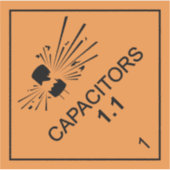 Sprengkondensatoren Aufkleber (Vorderseite)