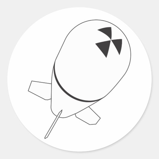 Sprengkopf nukleare Bombe Runder Aufkleber (Vorderseite)