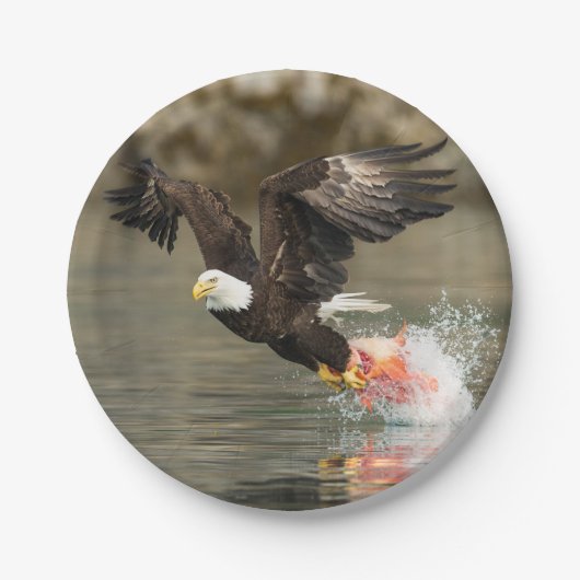 Sprengladender Adler Pappteller (Vorderseite)