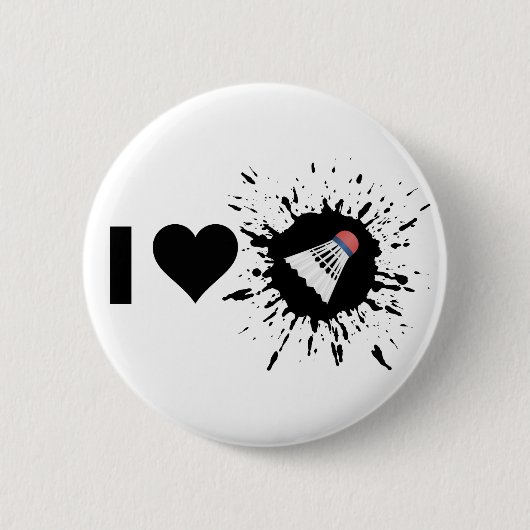 Sprengstoff I Liebe Badminton Button (Vorderseite)