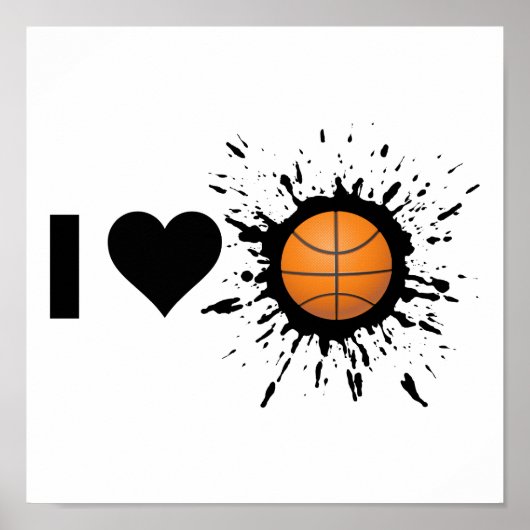 Sprengstoff-I-Liebe-Basketball Poster (Vorne)