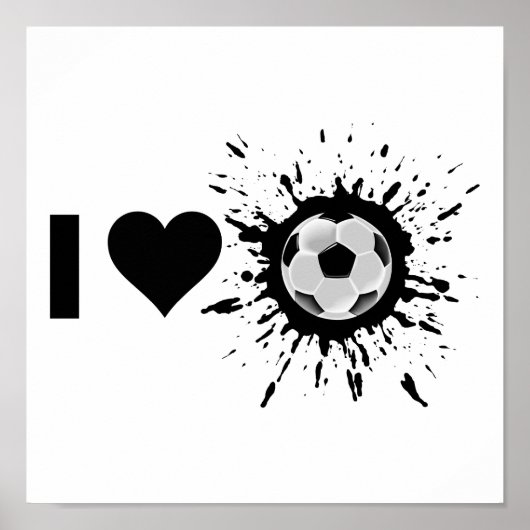 Sprengstoff-I-Liebe-Fußball Poster (Vorne)
