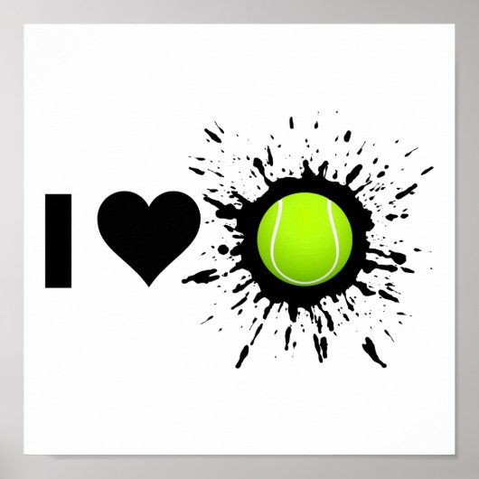 Sprengstoff I Liebe Tennis Poster (Vorne)