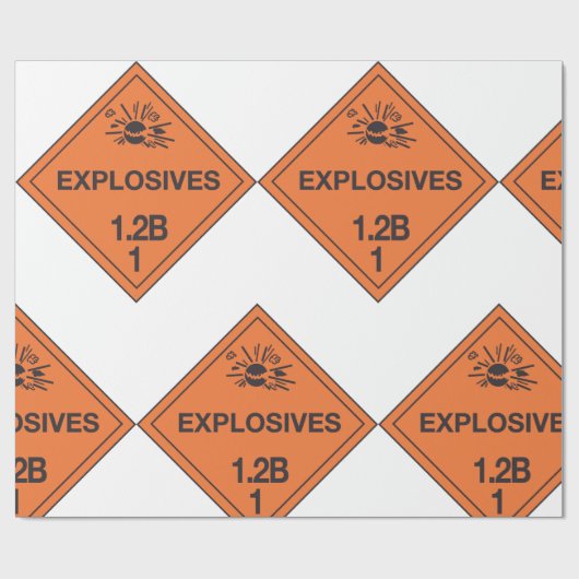 Sprengstoffzeichen Geschenkpapier (Flach)