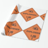 Sprengstoffzeichen Geschenkpapier (Ungerollt)