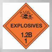 Sprengstoffzeichen Poster (Vorne)