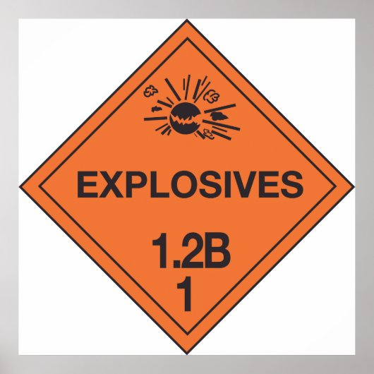 Sprengstoffzeichen Poster (Vorne)