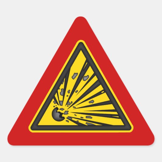 Sprengwarnkleber Dreieckiger Aufkleber (Vorderseite)