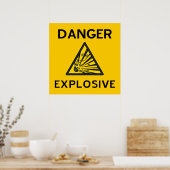 Sprengwarnplakat Poster (Küche)