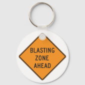 Sprengzone vor dem Straßenzeichen Schlüsselanhänger (Vorderseite)