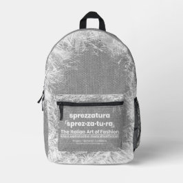 SPREZZATURA: DIE ITALIENISCHE MODEKUNST-BlackDenim Bedruckter Rucksack