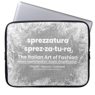 SPREZZATURA: DIE ITALIENISCHE MODEKUNST-BlackDenim Laptopschutzhülle