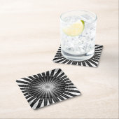 Sprial Madness Rechteckiger Pappuntersetzer (Vor Ort)