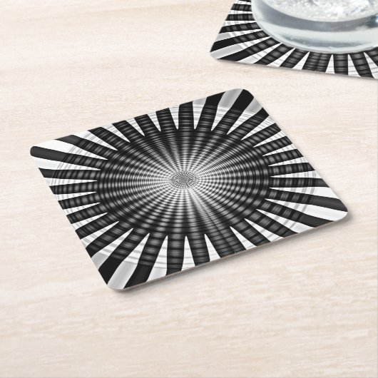 Sprial Madness Rechteckiger Pappuntersetzer (angewinkelt)
