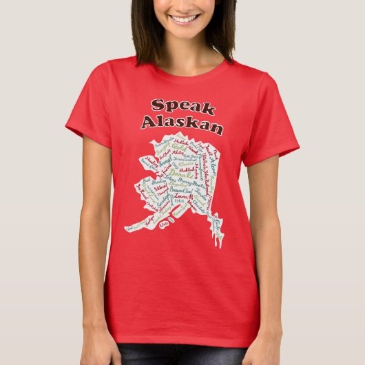 Sprich Alaskan! Roter T - Shirt (Vorderseite)
