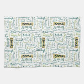 Sprich Alaskan! Weißes Küchentuch (Horizontal)