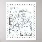 Sprich auf Ich lese kein Lips Poster (Vorne)