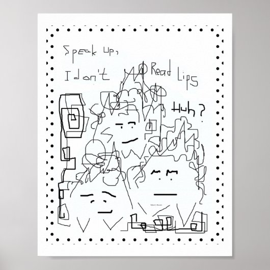 Sprich auf Ich lese kein Lips Poster (Vorne)