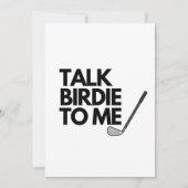 Sprich Birdie mit mir Einladung (Vorderseite)