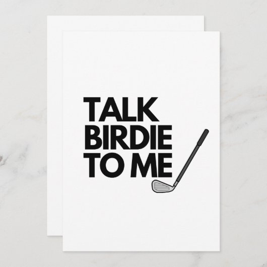 Sprich Birdie mit mir Einladung (Vorne/Hinten)